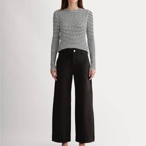 Everlane Utility Wide Leg Pants Black Workwear Casual Trousers Size 8R